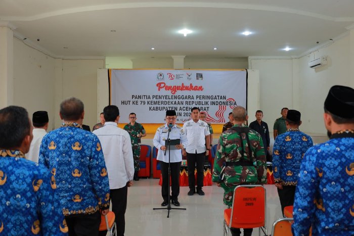 Pj Bupati Kukuhkan Panitia Peringatan HUT ke-79 Kemerdekaan RI Aceh Barat