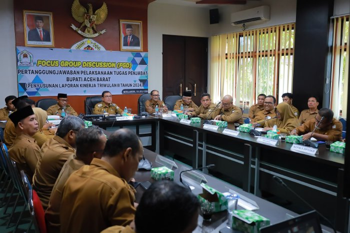 Pemkab Aceh Barat Gelar FGD Secara Virtual Dengan Kemendagri, Susunan Laporan Kinerja Triwulan